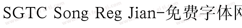 SGTC Song Reg Jian字体转换